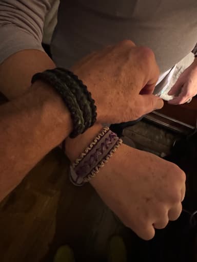 The Stay Strong bracelets — still worn every day
